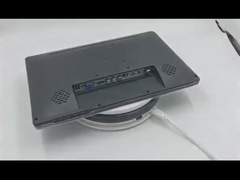 Caixa preta de plástico, monitor de toque industrial resistivo de 15,6 polegadas, à prova de água e poeira.