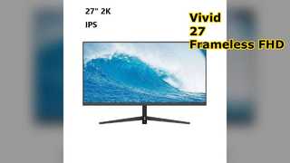 Monitor LED FHD sem moldura de 27 polegadas IPS vívido