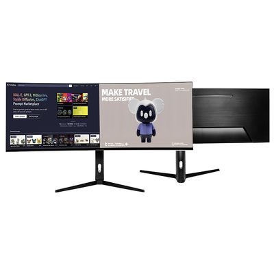 Atacadista OEM Super Wide Curved Monitor Painel IPS 49 polegadas 5k 5120 * 1440 75Hz Monitor de Escritório Gaming PC Monitor Curvo