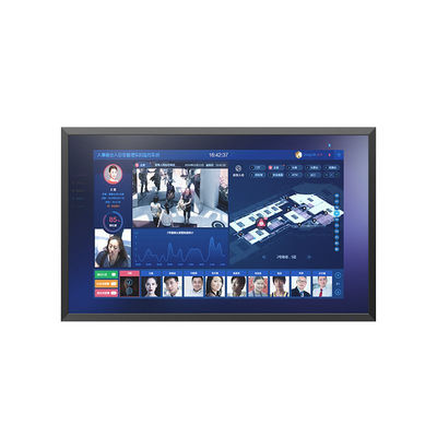 Monitores de toque personalizados tela de toque capacitiva de 43 polegadas alto brilho monitor de toque industrial montado na parede