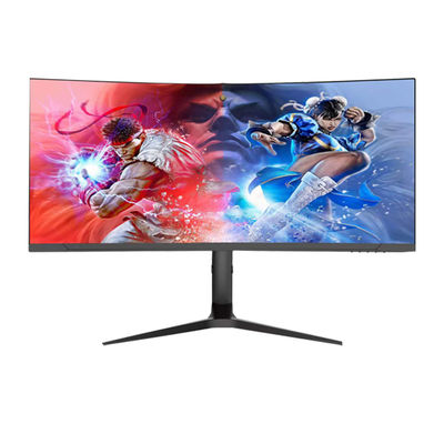 Monitores de tela curva de 34 polegadas IPS LCD Monitor 75hz 100hz Monitor de computador de jogos