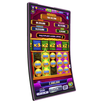 Ecrã de toque curvo personalizado de fábrica Display de jogos de arcade Display de toque de luz LED Display de toque de 27 polegadas Monitor de jogos de toque