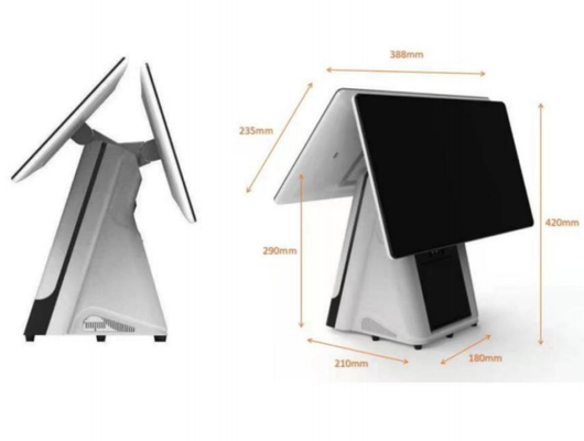 15.6 polegadas touch screen monitor POS, Restaurante Retail todo em um sistema POS